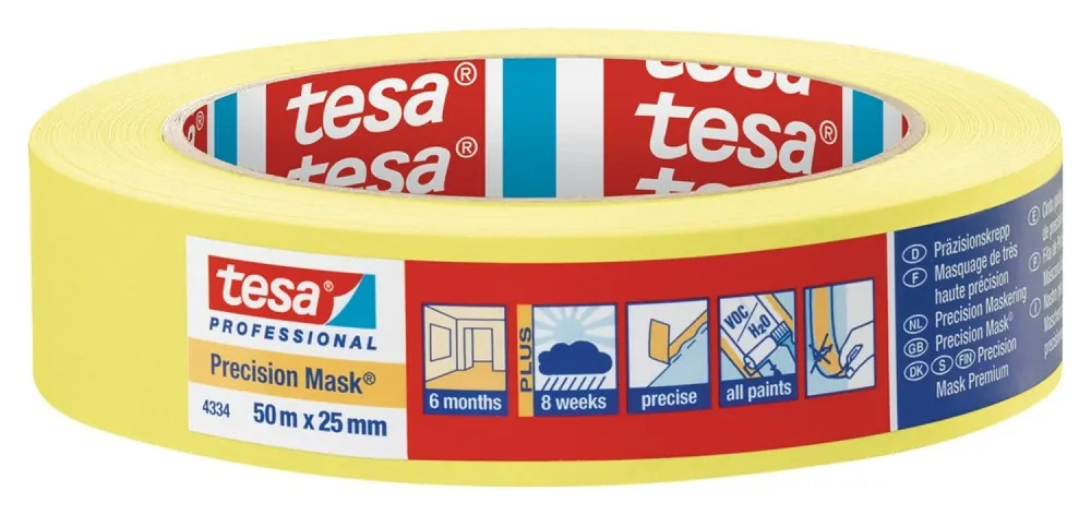 Slechts tijdelijk | Tesa 4334 Professional Afplaktape