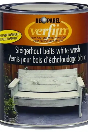 Verfijn Steigerhoutbeits (Wit) 0,75 ltr | Prijs verlaagd