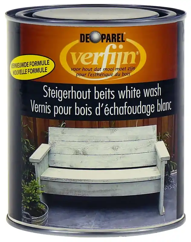 Verfijn Steigerhoutbeits (Wit) 0,75 ltr | Prijs verlaagd