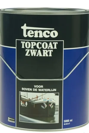 tenco topcoat (zwart) 5 ltr - Op = op