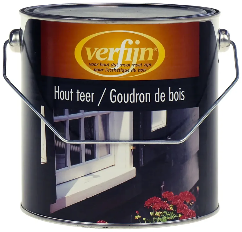 Actie - Verfijn Hout Teer (zwart) 2,5 ltr