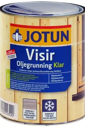 Actieprijs - jotun visir oljegrunning klar (blank) 0,9 ltr