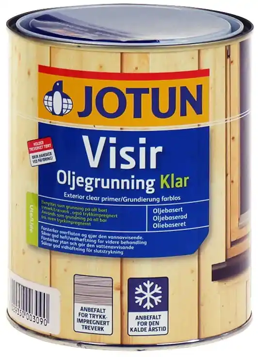 Actieprijs - jotun visir oljegrunning klar (blank) 0,9 ltr