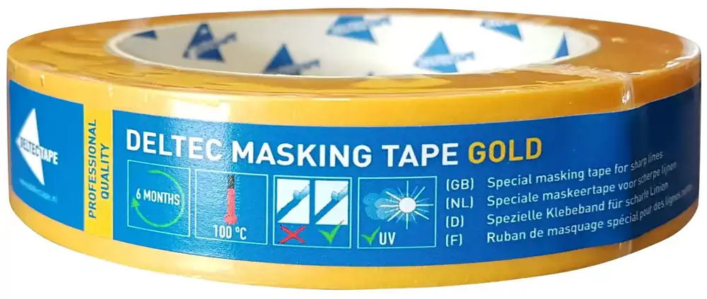 Vanaf nu beschikbaar - Deltec Masking Tape Gold MAX 50m (25mm)