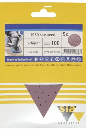 Eenvoudig retourneren - Sia 1950 Siaspeed Schuurschijf 125 mm (P320) 5 st
