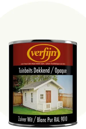 Nieuw binnen - Verfijn Tuinbeits Dekkend (Zuiver wit (ral 9010))