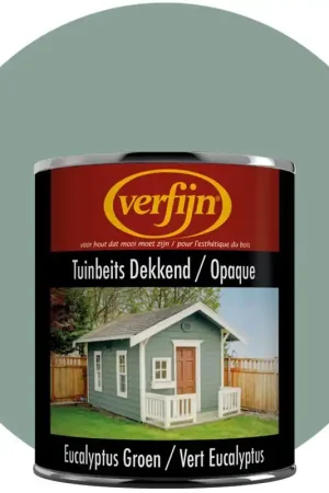Beperkte voorraad | Verfijn Tuinbeits Dekkend (Eucalyptus groen) 0.75