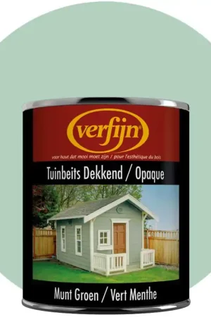 Actie | Verfijn Tuinbeits Dekkend (Munt groen) 0.75 Liter