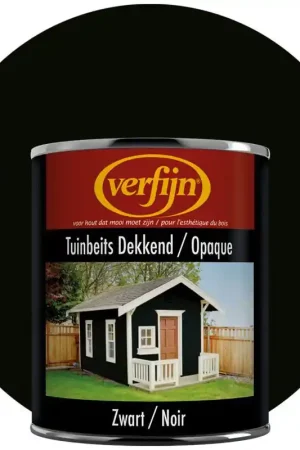 Verfijn Tuinbeits Dekkend (Zwart) 0,75 Liter | Klantfavoriet