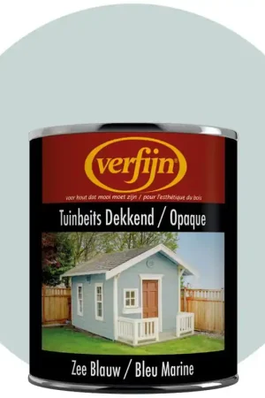 Verfijn Tuinbeits Dekkend (Zee blauw) 0,75 Liter - Veilig winkelen