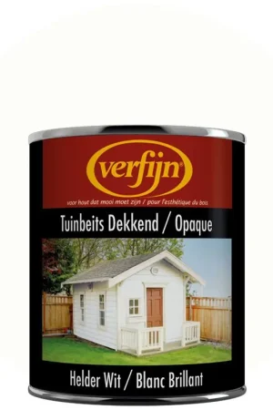 Tijdelijke actie - Verfijn Tuinbeits Dekkend (Helder wit) 2,5 Liter