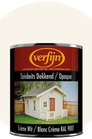 Verfijn Tuinbeits Dekkend (Crème wit (ral 9001)) 2 - Tijdelijke aanbieding