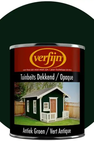 Actie loopt bijna af - Verfijn Tuinbeits Dekkend (Antiek groen) 2,5 Liter