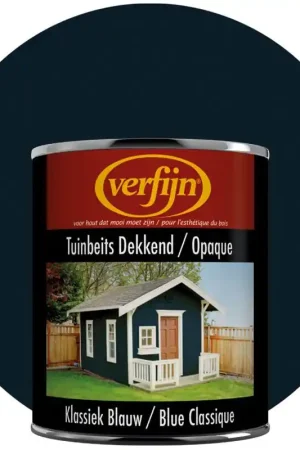 Veilig winkelen | Verfijn Tuinbeits Dekkend (Klassiek blauw) 2,5 Lit