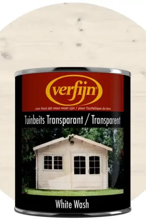 Verfijn Tuinbeits Transparant (White wash) 0.75 Li - Aanbieding loopt bijna af