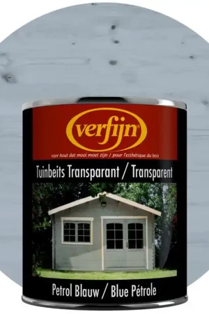 Direct bestellen - Verfijn Tuinbeits Transparant (Petrol blauw) 0.75