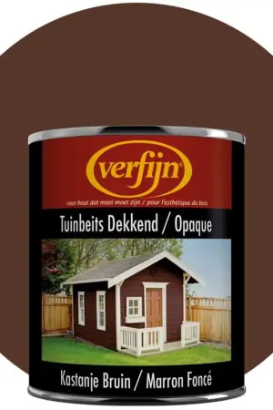 Verfijn Tuinbeits Dekkend (Kastanje bruin) 2,5 Lit | Aanbieding