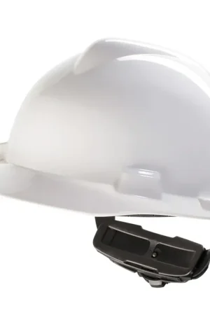 Bespaar nu - BOUWHELM MSA V-GARD FAS-TRAC - WIT 52 T/M 64 CM