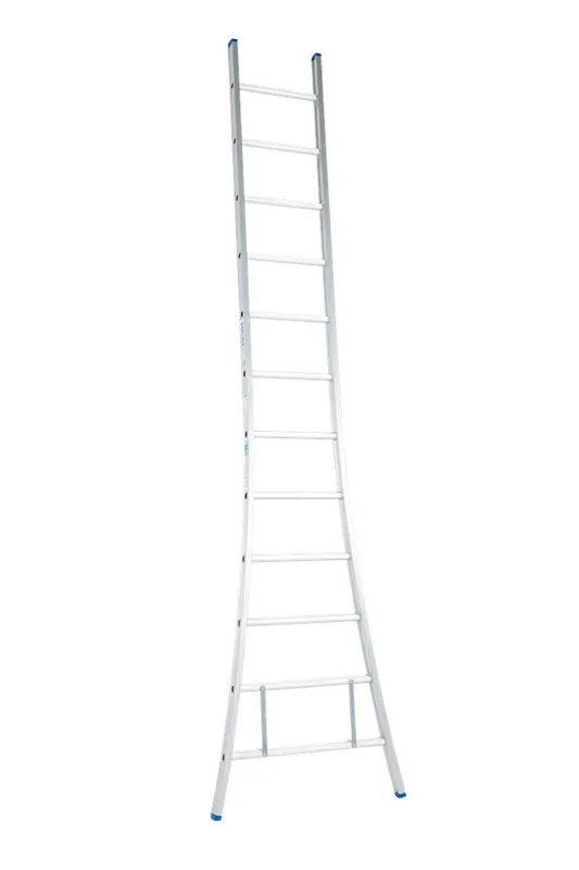 Solide ENKELE LADDER 12 SPORTS - OPEN VOET POLYESTER COATING - L=3,25M | Scherpe prijs