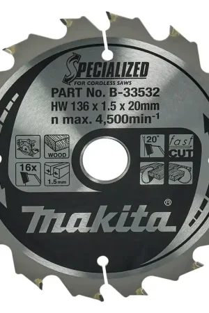 Dagdeal | Makita CIRKELZAAGBLAD HOUT 136X20X1,5 16T 20G