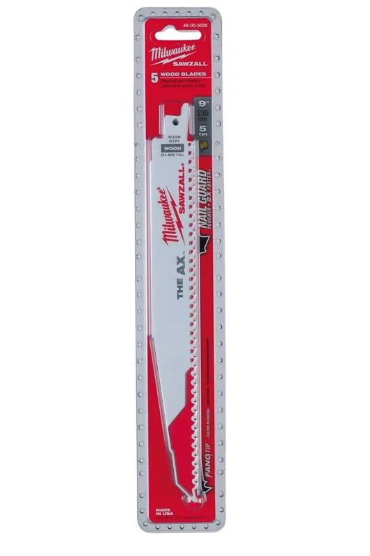 Alleen deze week - Milwaukee SAWZALL Reciprozaagblad AX 230mm x 5 TPI - 48005026