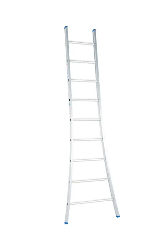 Solide ENKELE LADDER 9 SPORTS - L= 2,5M POLYESTER COATING - OPEN VOET - Beste prijs