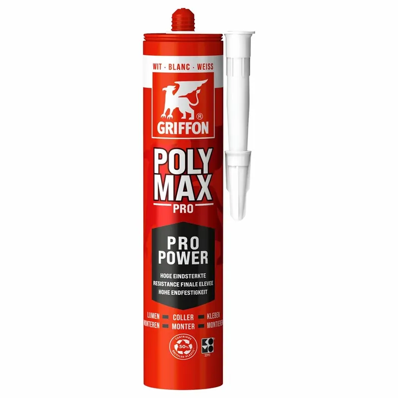 Griffon POLYMAX PRO POWER WIT 290ML/425G MONTAGELIJM | Nu beschikbaar