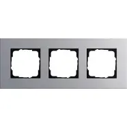 Net toegevoegd | Gira 021317 Afdekraam Esprit Drievoudig Aluminium
