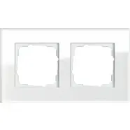 Topproduct - Gira 021212 Afdekraam Esprit Tweevoudig Glas wit