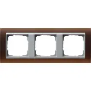 Aanrader | Gira 021359 Event Opaque Afdekraam 3-voudig Donkerbruin met overgangsafdekraam Aluminium