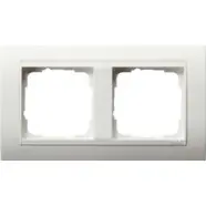 Aanbieding - Gira 021202 Afdekraam speciaal voor wandgootmontage tweevoudig Zuiver wit mat