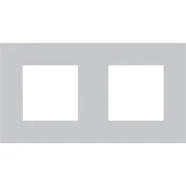 Zolang de voorraad strekt - Niko 155-76800 Tweevoudig afdekraam Pure Alu grey brushed