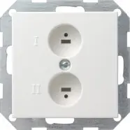 Direct van de fabrikant | Gira 040227 Systeem 55 Stereo-luidsprekercontactdoos Zuiver wit mat