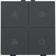 Bespaar meer - Niko 122-52054 Ventilatiebediening met led voor Niko Home Control, anthracite