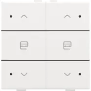 Zeer goed beoordeeld | Niko 154-52036 Tweevoudige motorsturingsbediening met leds voor Niko Home Control, White coated