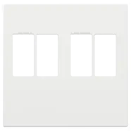 Niko 154-69701 Afwerkingsset voor tweevoudige luidsprekeraansluiting, White coated - Premiumkwaliteit