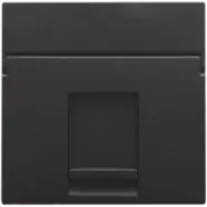 Topdeal - Niko 200-65100 Centraalplaat data 1x RJ, Bakelite piano black coated