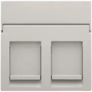 Aanrader - Niko 102-65200 Centraalplaat data 2x RJ, Light grey