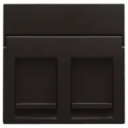 Niko 124-65200 Centraalplaat data 2x RJ, Dark brown - Vanaf nu beschikbaar