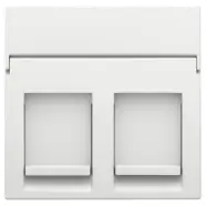 Niko 154-65200 Centraalplaat data 2x RJ, White coated | Direct leverbaar