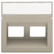 Niko 157-65400 Centraalplaat data 2x RJ schuine uitgang, Champagne coated | Korting