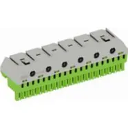 ABB 1SPE007715F9717 Kroonklemmenstrook AT, Mistral, TwinLine, UK500 Terminal block PE 20*1,5-4mm²+6*25mm² screwless - Net toegevoegd