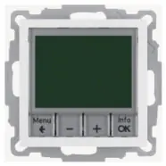 Alleen deze week | Berker 20441909 S.1/B.3/B.7 Thermostaat met display, maakcontact polarwit mat