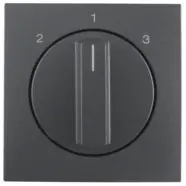 Berker 1084160600 S.1/B.3/B.7 Afdekking + draaiknop 3-standensch. zonder 0-stand antraciet mat | Topproduct