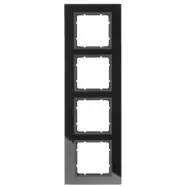 Berker 10146616 B.7 Afdekraam 4-voudig glas zwart | Verlaagde prijs