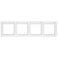 Berker 10246019 Q.1 Afdekraam 4-voudig met tekstveld, polarwit soft-finish Horizontaal - Korting
