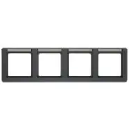 Erg populair | Berker 10246016 Q.1 Afdekraam 4-voudig met tekstveld, antraciet soft-finish Horizontaal