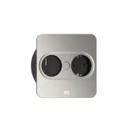 Bachmann 946.005 Inbouwunit Twist 2 RVS look 1x230V + 1x USB A/C - Zeer goed beoordeeld