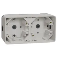 Aanbieding - Schneider Electric Merten MUR39914 Mureva Styl Opbouwbehuizing 2-voudig Horizontaal Polarwit