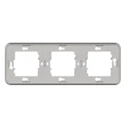 Voorraad bijna op - Schneider Electric Merten MUR39109 Mureva Styl Inbouwbehuizing 3-voudig Horizontaal polarwit